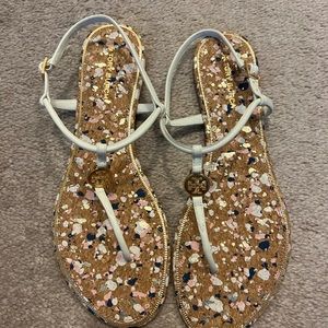 Tory Burch New Ivory Emmy Flat Sandal